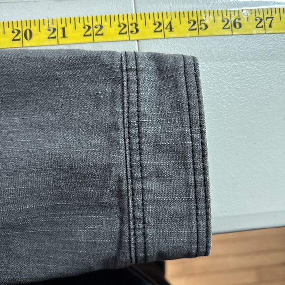 Christiana Zinn Denim Jacket Womens 3X Gray Pockets Animal Print Cuffs Y2K Retro - Picture 12 of 13